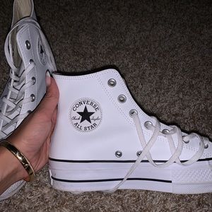 platform leather converse